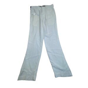 Polo Ralph Lauren Men’s White Linen Flat-Front Dress Pants Size 34-34 - New